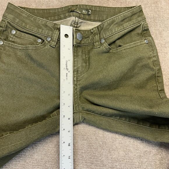 prAna Kayla Jeans Women's Size 00 Reg Green Stretch Organic Cotton 31" - Picture 10 of 13